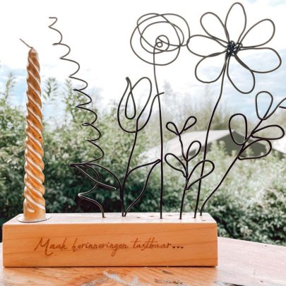 Workshop Draadkunst One Line Art Friesland MadeByFem Creatief in Workshops bloemen dieren portretten aluminium draad